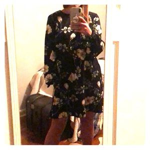H & M Floral Shift Dress with Pockets